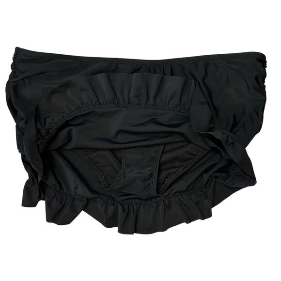 2/$15 Catalina Zebra Print Swim Set Halter Tankini Top + Skirt Swimsuit Size L - Picture 7 of 11